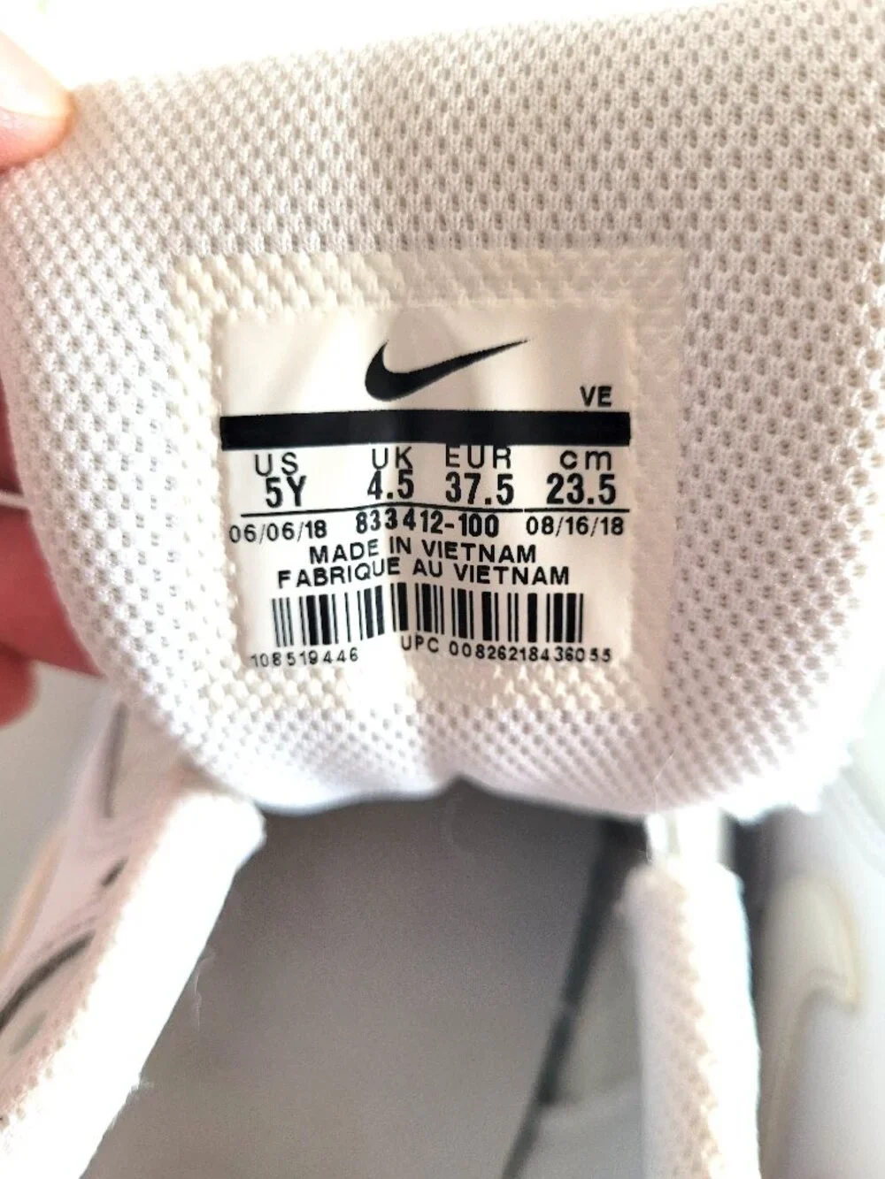 Nike Air Max 90 LTR 'White' (GS) 833412-100 - Size Youth 5 - Picture 9 of 9
